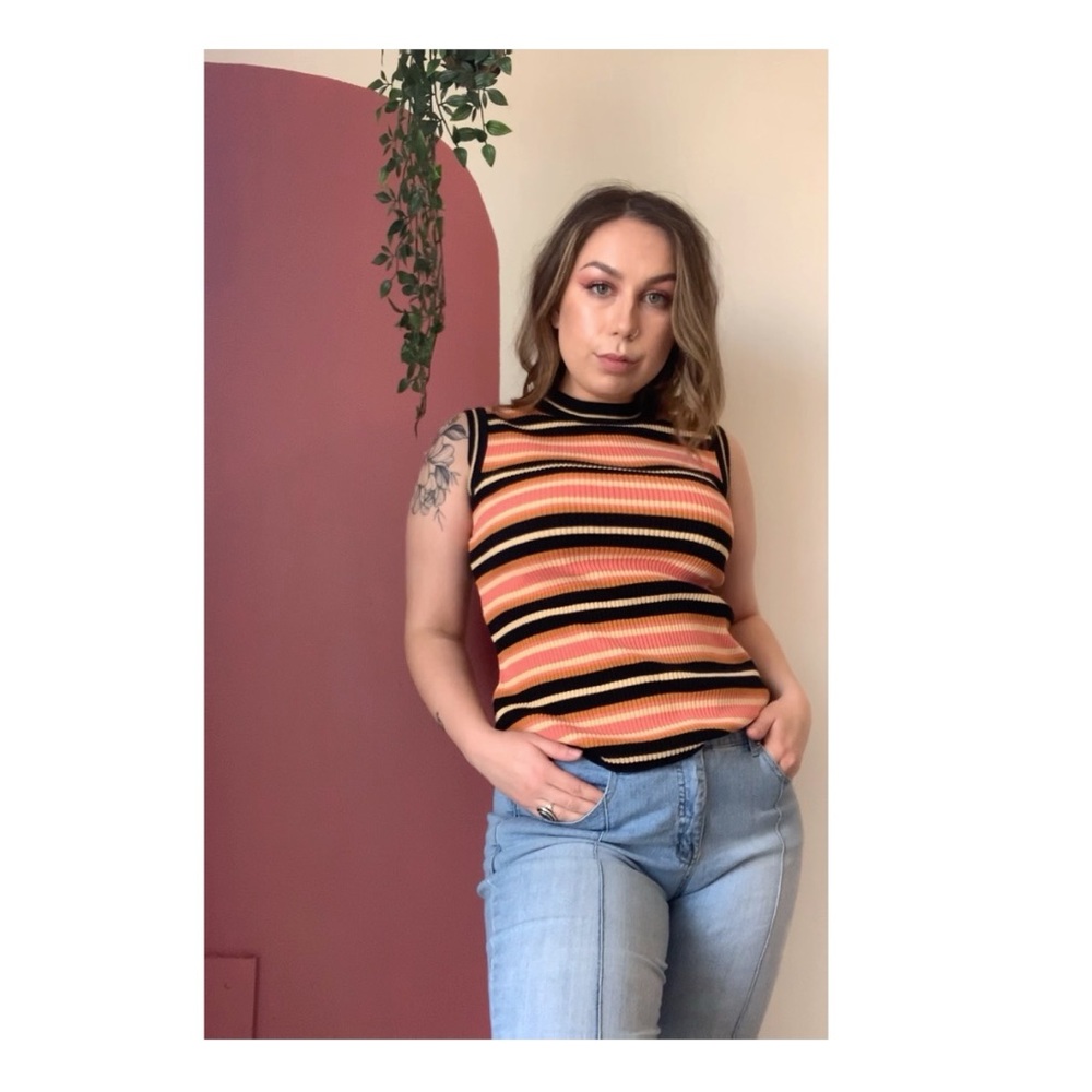 Thrifted Striped Tank Top